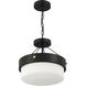Oak Street 2 Light 13 inch Flat Black Convertible Semi Flush Ceiling Light
